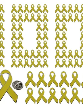 Pcs Middle Type Metal Yellow Ribbon Pin Awareness Ribbon Pin Bone Cancer Awareness Support Campaign Charity Donation Event - Aliexpress - FashionsVida