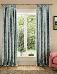 Twilight Ditsy Pure Cotton Pencil Pleat Curtains Duck Egg