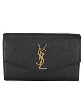 Uptown Chain Wallet in Grain de Poudre Leather