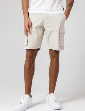 Mens Stone Cotton Cargo Shorts - Size 2xl - French connection - FashionsVida