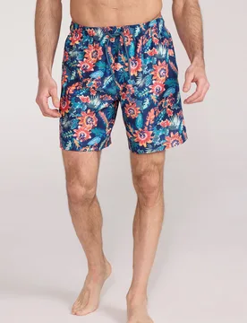 Aruba Printed Mens Swimshorts - Pink - Pink - Size: 3XL - Mountain Warehouse - FashionsVida