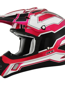Casco Moto Cross Enduro FX-17 Works Bianco Nero Fucsia taglia L - AFX - FashionsVida