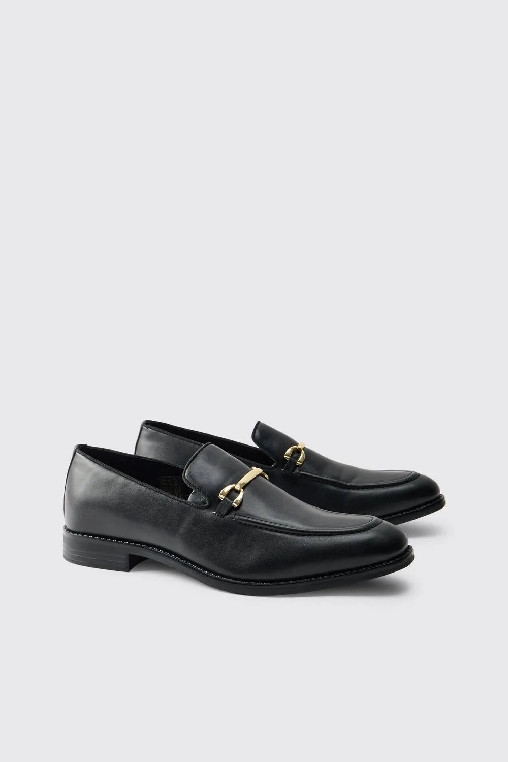 Men's PU Snaffle Loafer Black Size 12 Black 12 - boohooMAN - FashionsVida