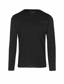 Langarmshirt schwarz XL herren