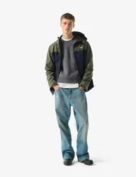 Waterproof Hooded Jacket Green Mix male