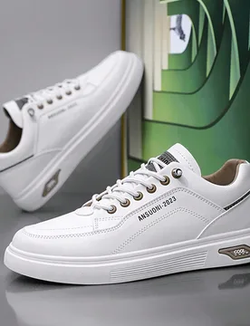 Nuevos zapatos de skate para hombres, zapatillas deportivas de estilo coreano de moda, zapatillas planas blancas y transpirables para skate, zapatilla - Shein - FashionsVida