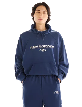 Terry Men Hoodies - Blue - Size L - Cotton Jersey - Blue - Size: Large - New Balance - FashionsVida