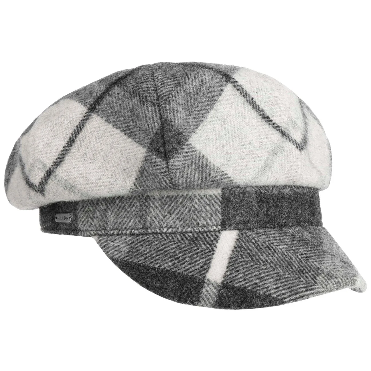 Tevere Checkered Newsboy Cap by - black - Damen - Size: One Size - McBURN - FashionsVida