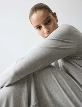 Modal Rich Long Sleeve Pyjama Top Grey female - Autograph - FashionsVida
