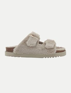 Scholl Pantoffel Belle Fur Beige 37