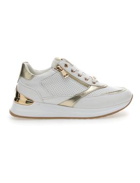 Sneakers Bianche e Oro 50380 39