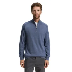 Pull 1047569 Basic Knit Troyer Vintage Indigo Blue Melange S