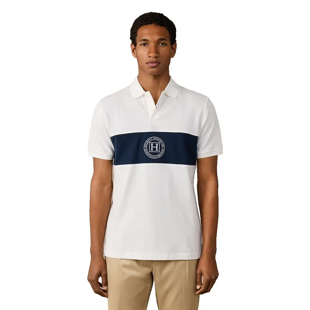 Polo A Maniche Corte Hm5600187 Off White S - Hackett - FashionsVida