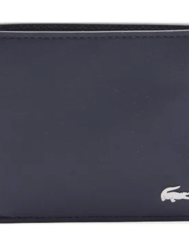 Billetera de piel fg de hombre para seis tarjetas - Lacoste - FashionsVida