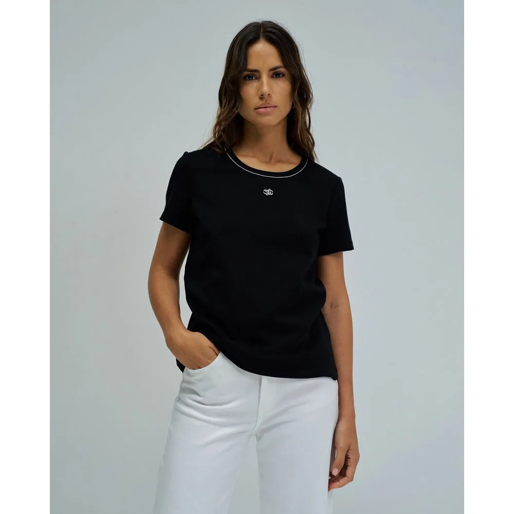 Camiseta básica con lurex de mujer - Salsa Jeans - FashionsVida