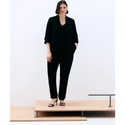 Pantalón de vestir liso de mujer