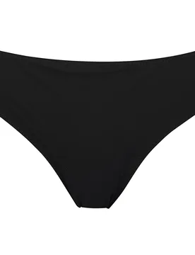 Braga de bikini de la colección pasarela alta con trenzado a los lados y estampado liso - Dolores Cortés - FashionsVida