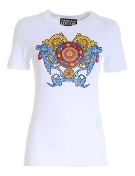 T-shirt bianca con stampa logo Regalia
