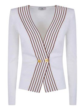 Top In Maglia Con Bande A Righe