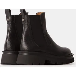 Botines chelsea de mujer de velour con suela track