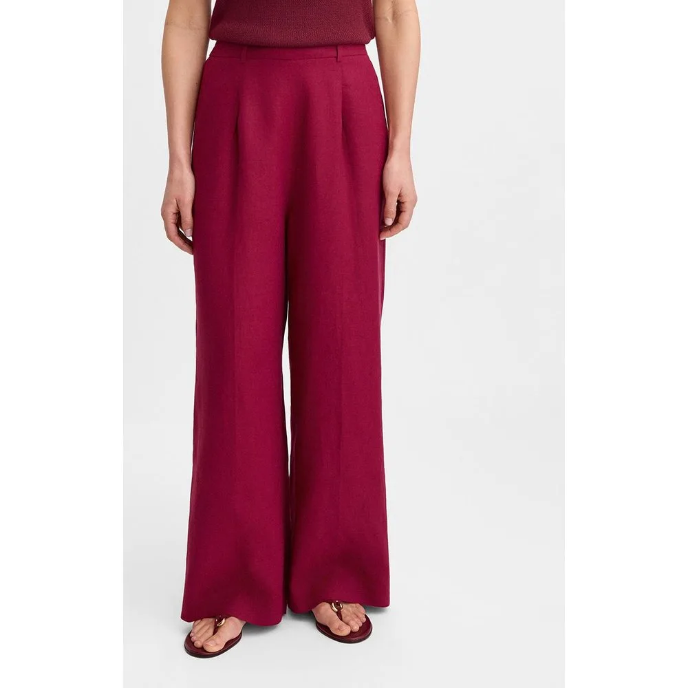 Pantalón de mujer lino pinzas - Simorra - FashionsVida