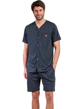 Pyjama-Sets Pyjama Shorts Hemd Kurzarm Leather Eu S;Eu M;Eu Xl - Admas - FashionsVida