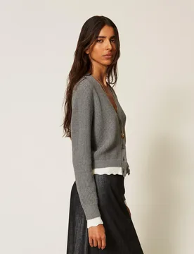 Cardigan avec détails festonnés - Actitude by Twinset - FashionsVida