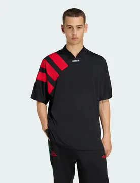 MAGLIA ADICOLOR BLOCKED XS Black / Better Scarlet - Adidas - FashionsVida
