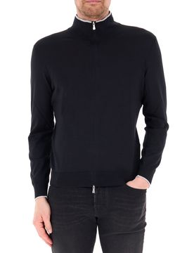 Cardigan con zip NERO 50