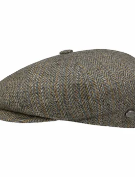 Galvin Stripe Herringbone Flat Cap by - grey - Herren - Size: S (54-55 cm) - Bailey 1922 - FashionsVida