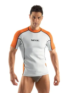 T-shirt Thermique à Manches Courtes Fit 2 Mm White / Orange 3XL