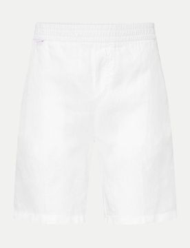 Leinen Bermuda-Shorts Weiß L