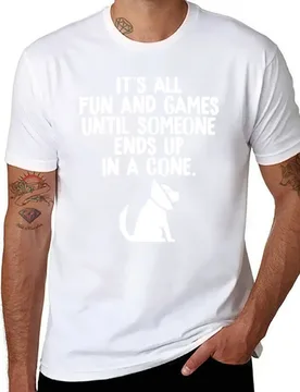 Its All Fun And Games Until Someone Ends Up In A Cone Vet Tech T-Shirt cotton t shirts high quality t shirts designer T-Shirt - Aliexpress - FashionsVida