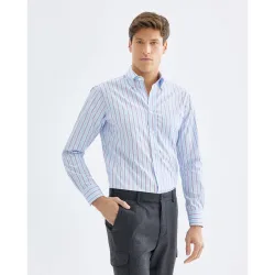 Camisa de hombre casual manga larga rayas
