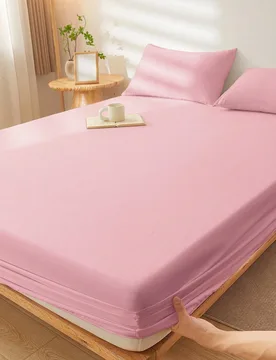 Pieza Sábana ajustable de unicolor ultra suave, ropa de cama, ropa de cama de verano para dormitorio, protector de colchón, vuelta a la escuela, sá - Shein - FashionsVida