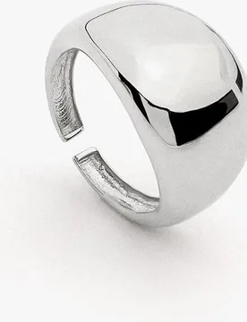 Anillo de plata de ley grueso en liso - Parfois - FashionsVida