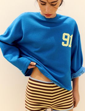 Felpa Relaxed Con Grafica 91