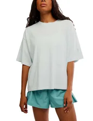 Tackle Pure Cotton Oversized T-Shirt Pale Blue female