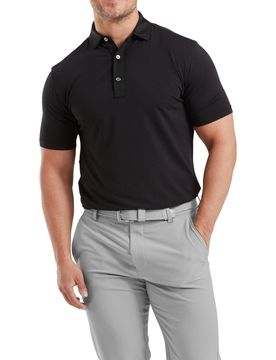 Polo Jacquard Dot, schwarz/pink s