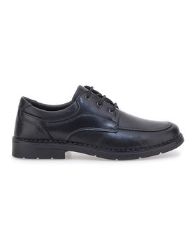 Scarpe Stringate Nere In Vera Pelle 22706 40