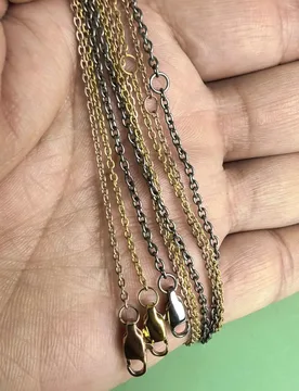 Mm pure titanium adjustable women's O-chain necklace, lightweight - Aliexpress - FashionsVida