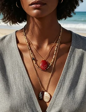 Pcs ZAA Multi-layer Resin Stone Pendant Necklaces for Women Fashion Holiday Party Jewelry Accessories 2026 - Aliexpress - FashionsVida