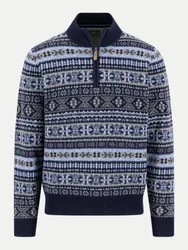 Casual-Fit Troyer Shirt Blau M