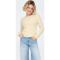 Jersey de mujer de manga larga y cuello redondo