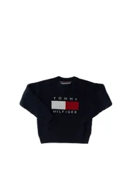 Maglione con logo BLU NAVY 12
