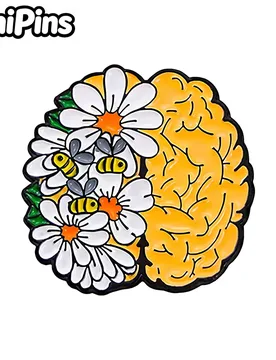 AniPins Brain Health Mental Pins 5-design Interesting Enamel Heart Skeleton Brooch Pin On Clothes Backpack Badge Gifts - Aliexpress - FashionsVida