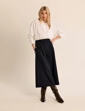 Pantalón de mujer midi perneras anchas - Molly Bracken - FashionsVida