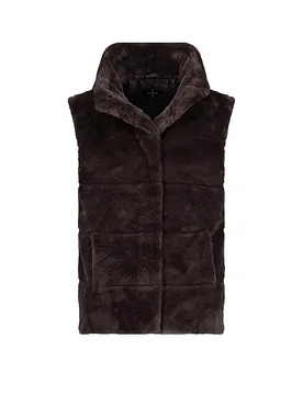 Chaleco con aspecto de piel marrón 38 - monari - FashionsVida