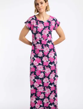Mirren Womens Printed Maxi Dress - - Size: 8 - Weird Fish - FashionsVida