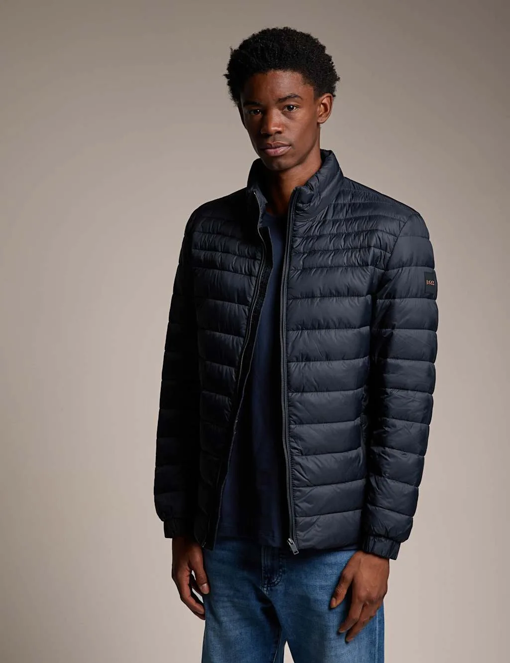 Oden2 Quilted Puffer Jacket Black male - BOSS - FashionsVida